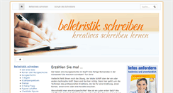 Desktop Screenshot of belletristik-schreiben.de